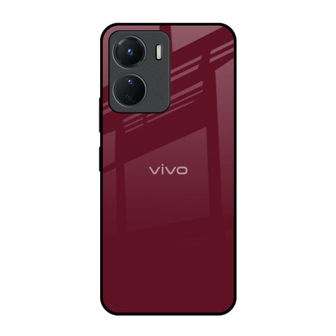Classic Burgundy Vivo Y16 Glass Back Cover Online