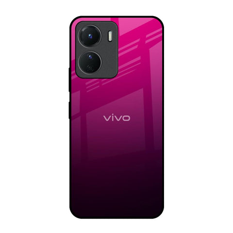Purple Ombre Pattern Vivo Y16 Glass Back Cover Online