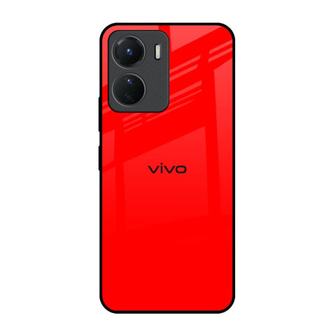 Blood Red Vivo Y16 Glass Back Cover Online