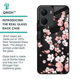 Black Cherry Blossom Glass Case for Vivo Y16