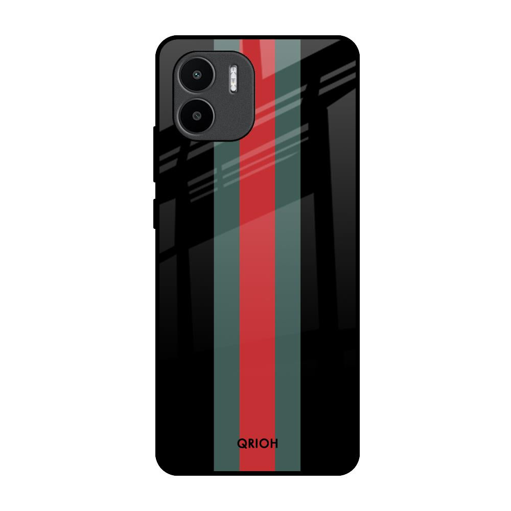 Vertical Stripes Redmi A1 Glass Back Cover Online