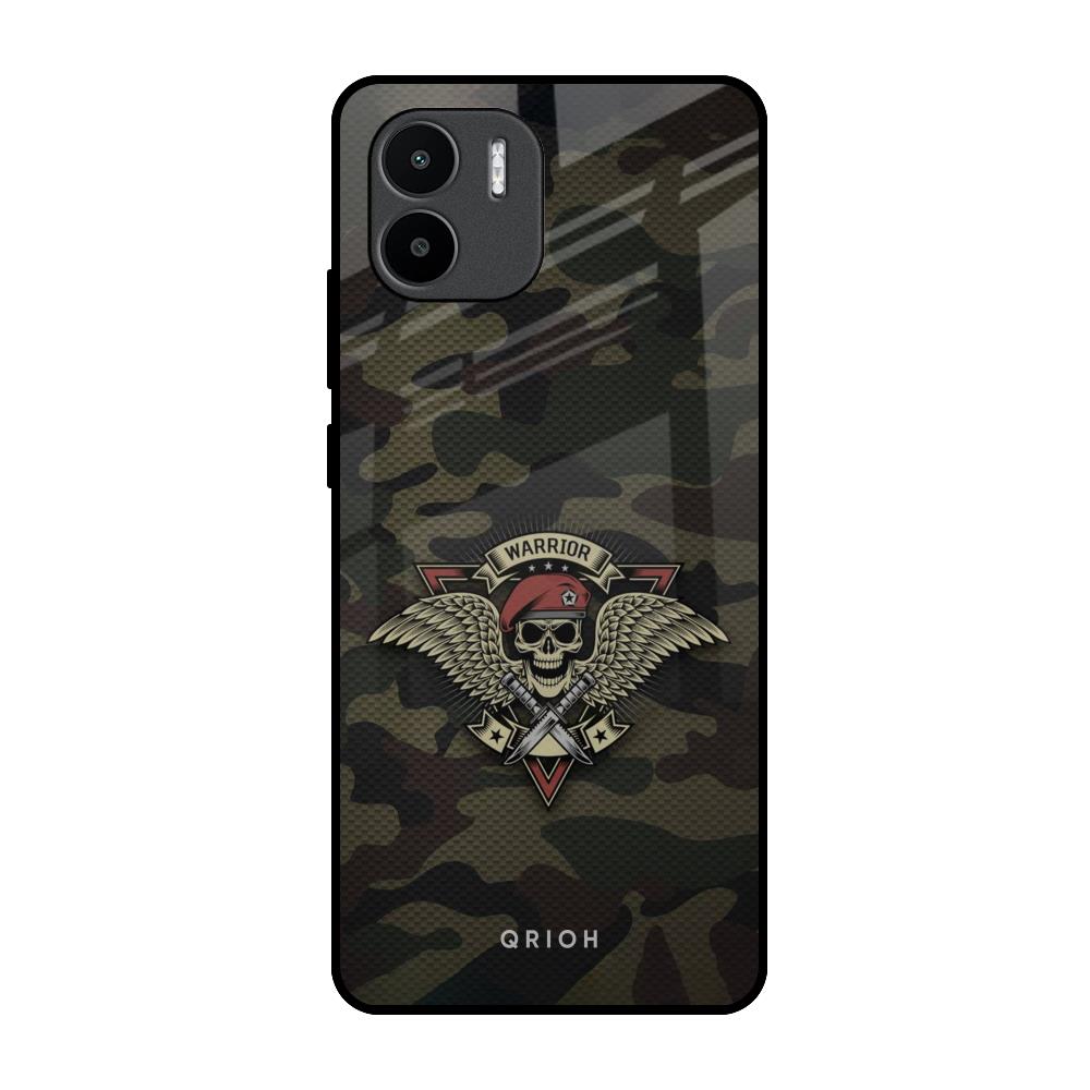 Army Warrior Redmi A1 Glass Back Cover Online
