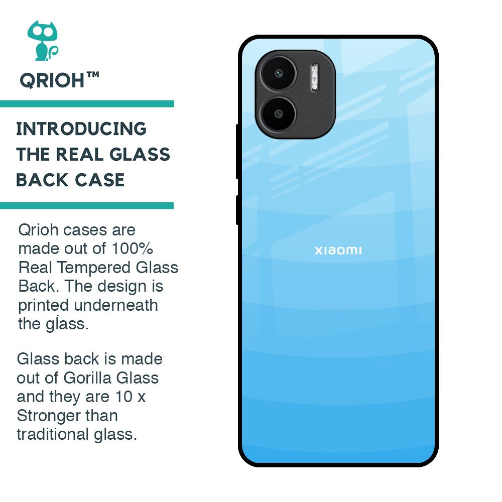 Wavy Blue Pattern Glass Case for Redmi A1