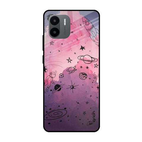 Space Doodles Redmi A1 Glass Cases & Covers Online