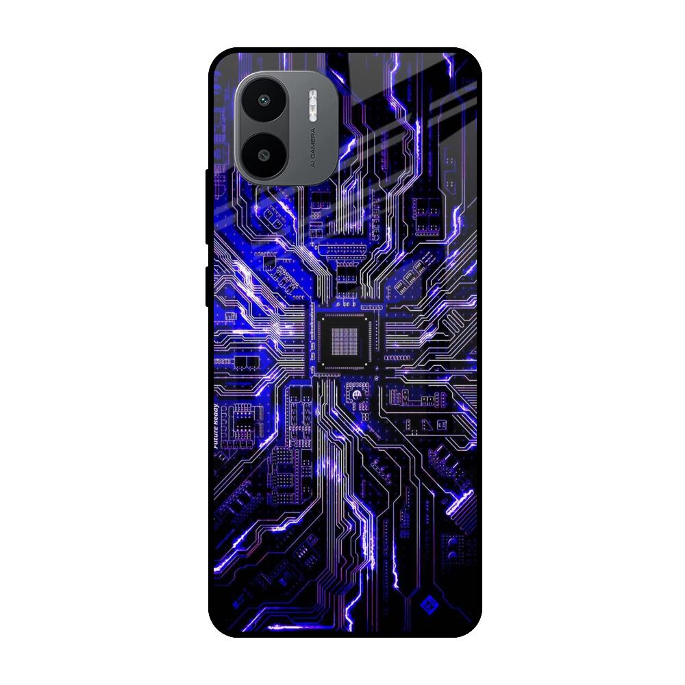 Techno Color Pattern Redmi A1 Glass Cases & Covers Online