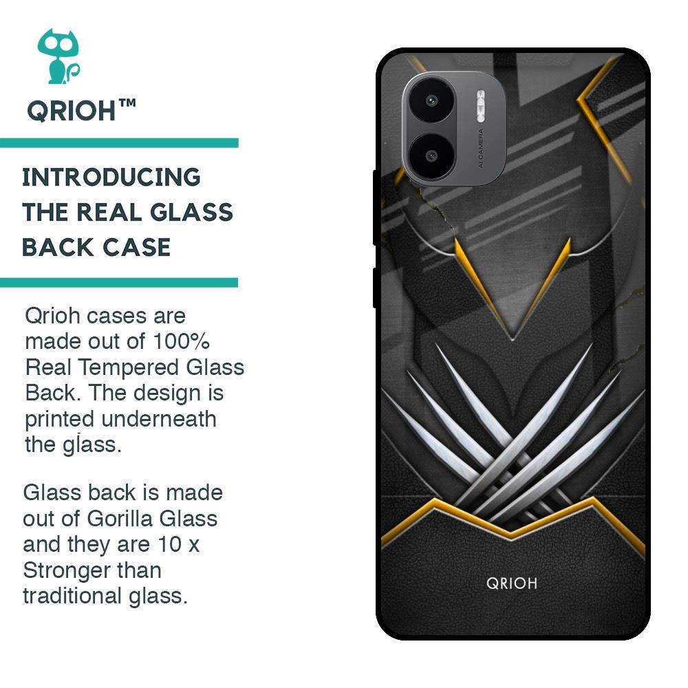 Black Warrior Glass Case for Redmi A1