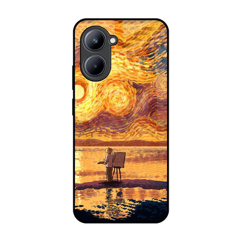 Sunset Vincent Realme C33 Glass Back Cover Online