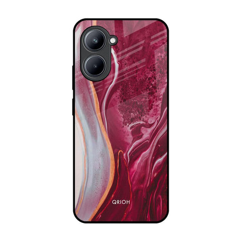Crimson Ruby Realme C33 Glass Back Cover Online