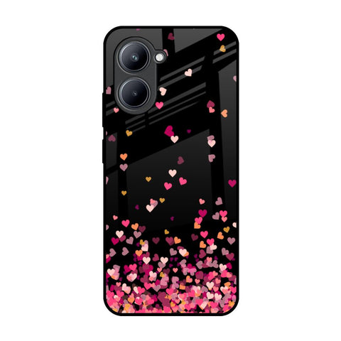 Heart Rain Fall Realme C33 Glass Back Cover Online