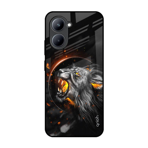 Aggressive Lion Realme C33 Glass Back Cover Online