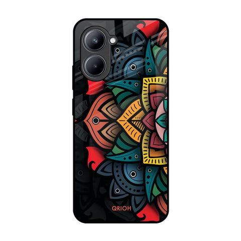Retro Gorgeous Flower Realme C33 Glass Back Cover Online