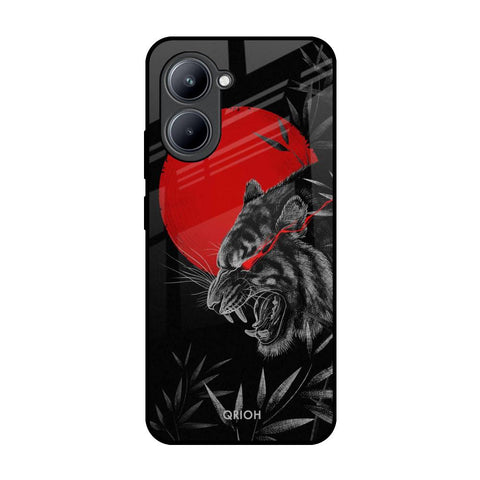 Red Moon Tiger Realme C33 Glass Back Cover Online