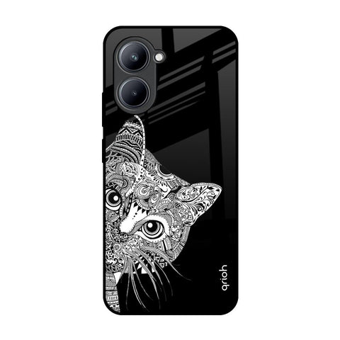 Kitten Mandala Realme C33 Glass Back Cover Online