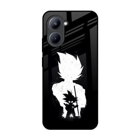 Monochrome Goku Realme C33 Glass Back Cover Online