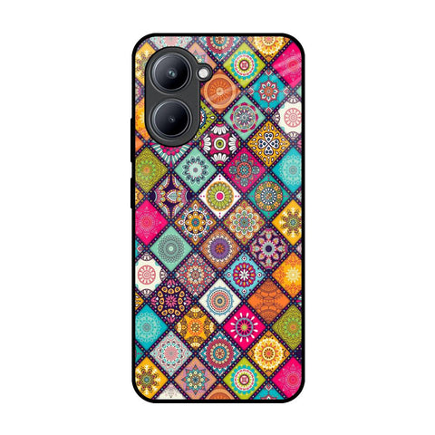 Multicolor Mandala Realme C33 Glass Back Cover Online