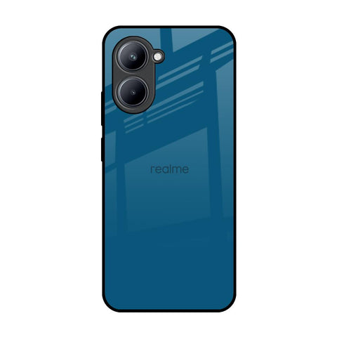 Cobalt Blue Realme C33 Glass Back Cover Online