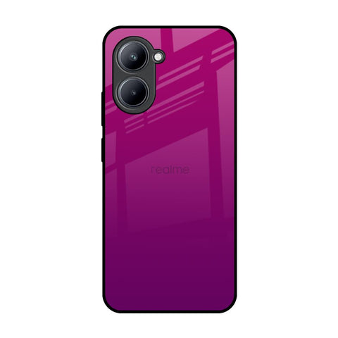 Magenta Gradient Realme C33 Glass Back Cover Online