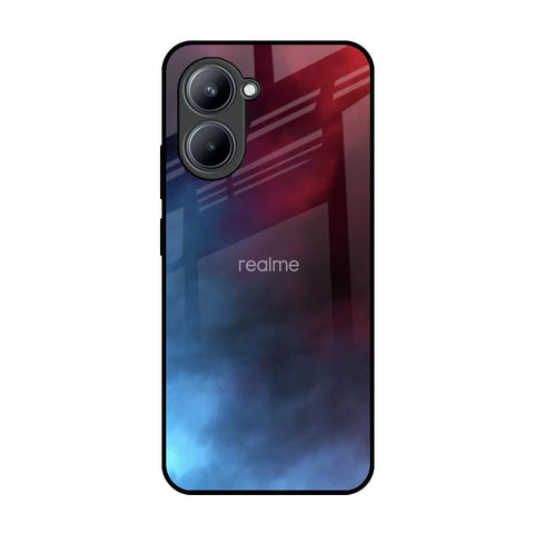 Smokey Watercolor Realme C33 Glass Back Cover Online