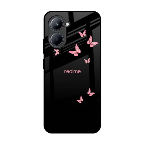 Fly Butterfly Realme C33 Glass Back Cover Online