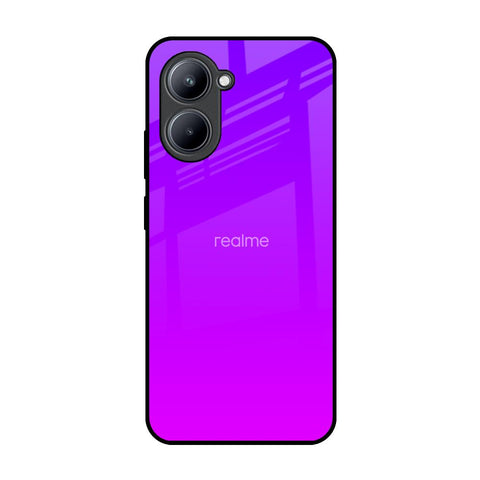 Purple Pink Realme C33 Glass Back Cover Online