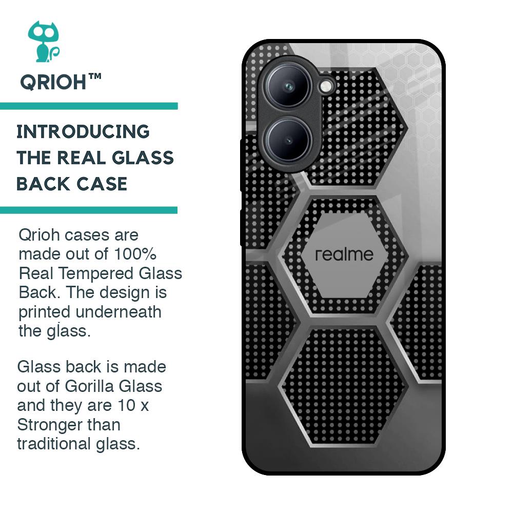 Hexagon Style Glass Case For Realme C33