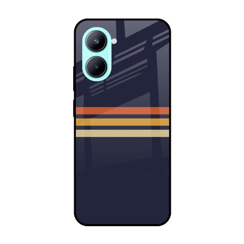 Tricolor Stripes Realme C33 Glass Cases & Covers Online
