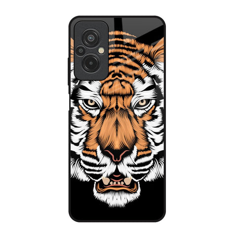 Angry Tiger Redmi 11 Prime Glass Back Cover Online