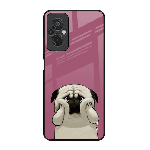 Funny Pug Face Redmi 11 Prime Glass Back Cover Online