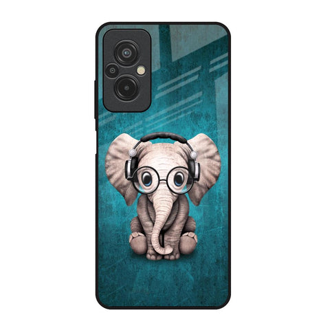 Adorable Baby Elephant Redmi 11 Prime Glass Back Cover Online