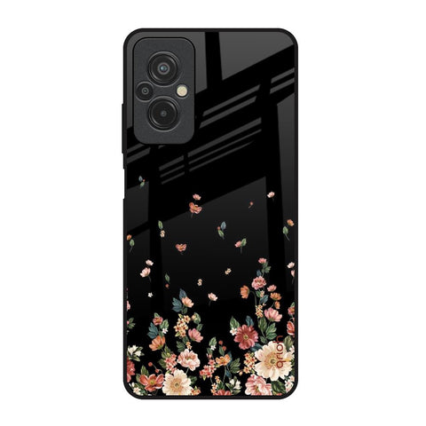 Floating Floral Print Redmi 11 Prime Glass Back Cover Online