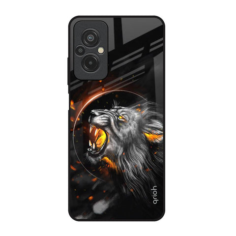 Aggressive Lion Redmi 11 Prime Glass Back Cover Online