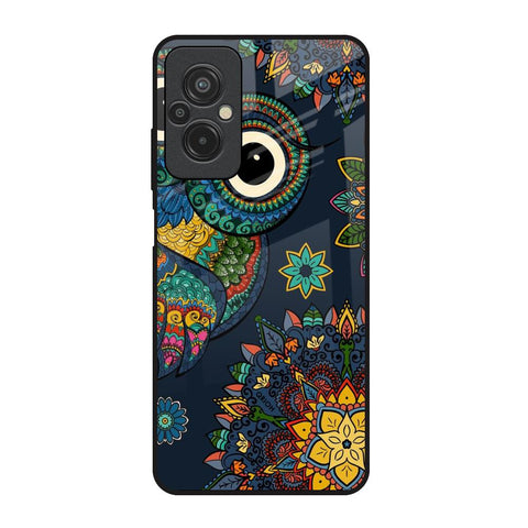Owl Art Redmi 11 Prime Glass Back Cover Online