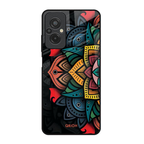 Retro Gorgeous Flower Redmi 11 Prime Glass Back Cover Online