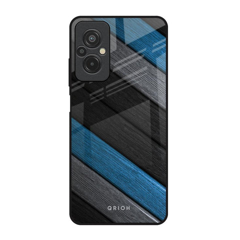 Multicolor Wooden Effect Redmi 11 Prime Glass Back Cover Online