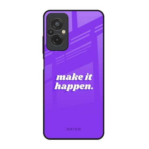 Make it Happen Redmi 11 Prime Glass Back Cover Online