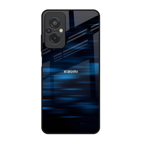 Blue Rough Abstract Redmi 11 Prime Glass Back Cover Online