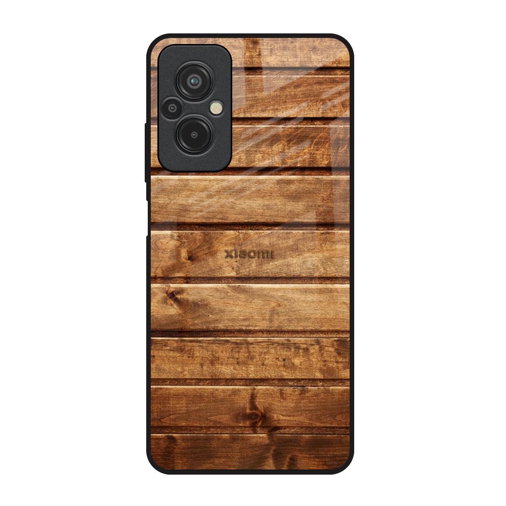Wooden Planks Redmi 11 Prime Glass Back Cover Online