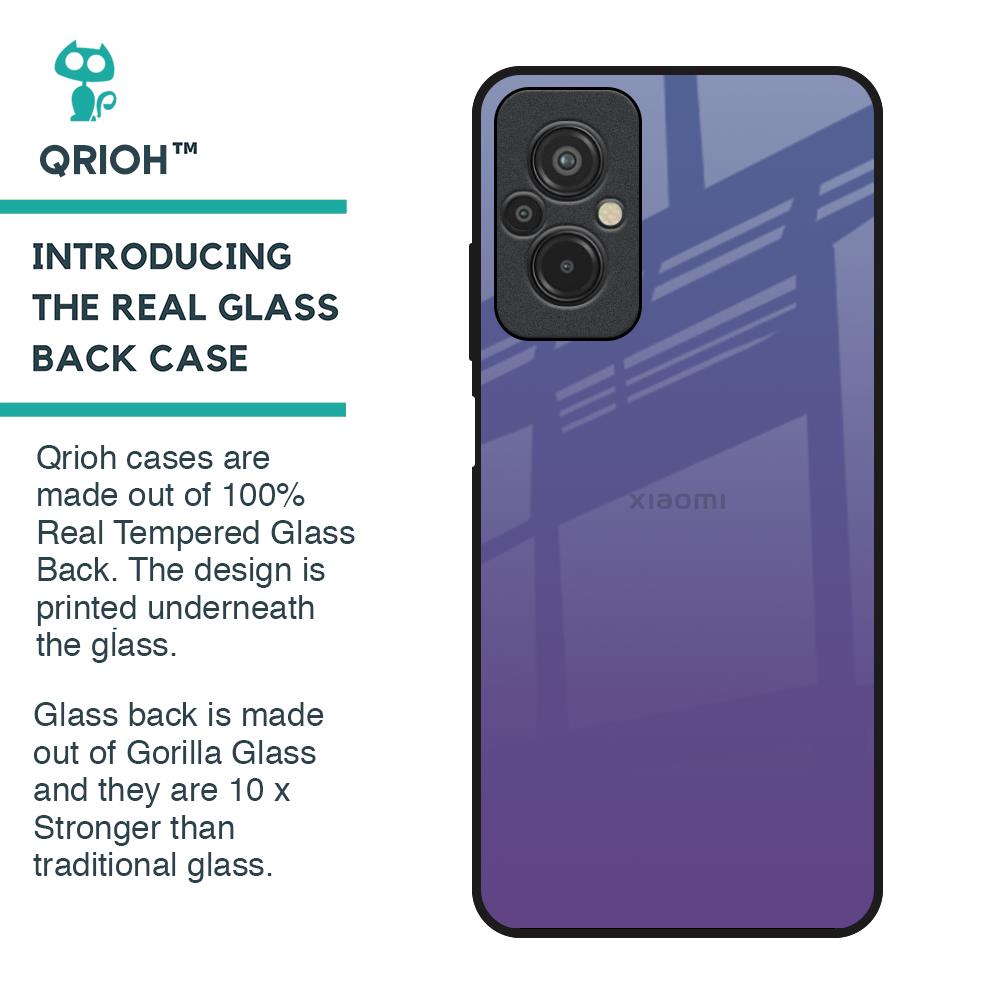 Indigo Pastel Glass Case For Redmi 11 Prime