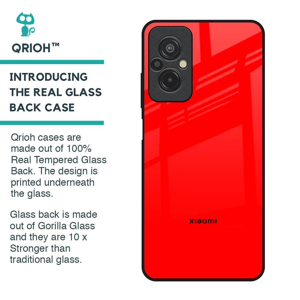 Blood Red Glass Case for Redmi 11 Prime