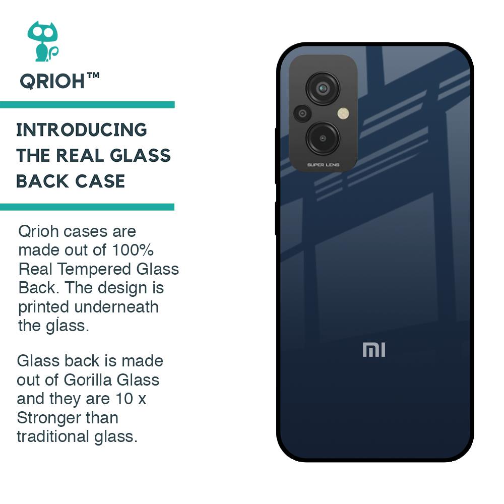 Overshadow Blue Glass Case For Redmi 11 Prime
