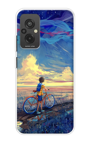 Riding Bicycle to Dreamland Redmi 11 Prime Back Cover