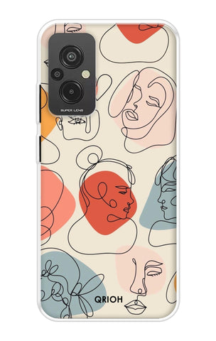 Abstract Faces Redmi 11 Prime Back Cover