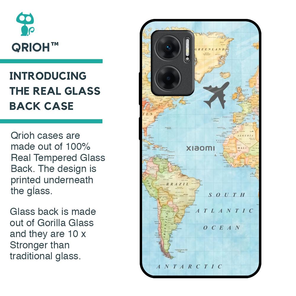 Fly Around The World Glass Case for Redmi 11 Prime 5G