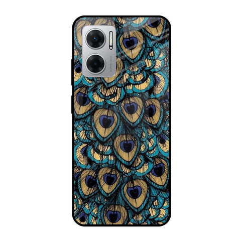 Peacock Feathers Redmi 11 Prime 5G Glass Cases & Covers Online
