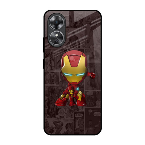 Angry Baby Super Hero OPPO A17 Glass Back Cover Online