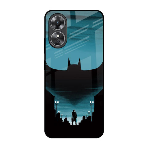 Cyan Bat OPPO A17 Glass Back Cover Online