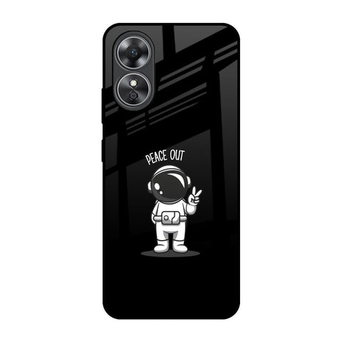 Peace Out Astro OPPO A17 Glass Back Cover Online