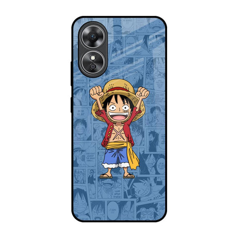 Chubby Anime OPPO A17 Glass Back Cover Online