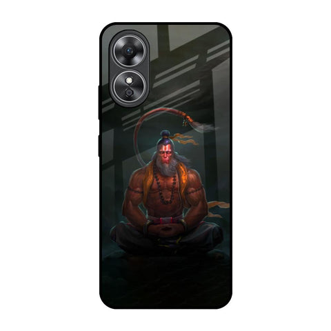 Lord Hanuman Animated OPPO A17 Glass Back Cover Online