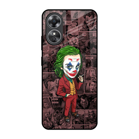 Joker Cartoon OPPO A17 Glass Back Cover Online